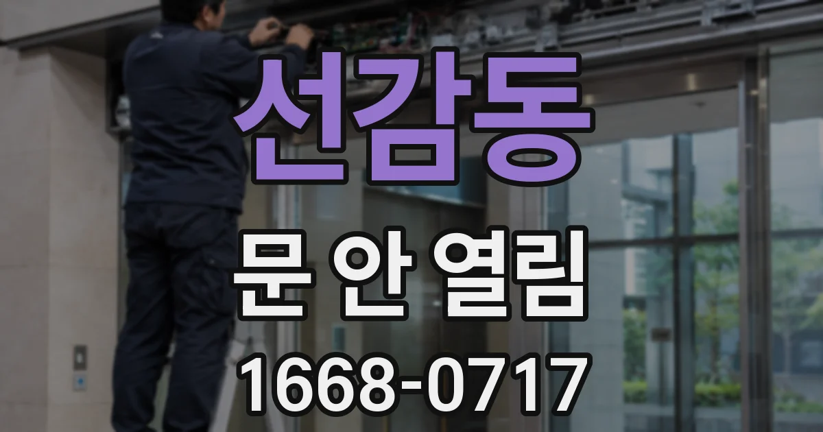 선감동 문 안 열림
