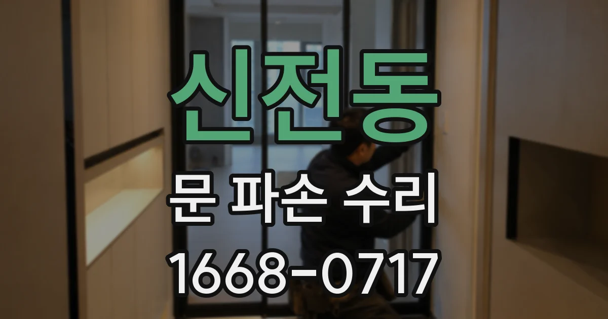 신전동 문 파손 수리