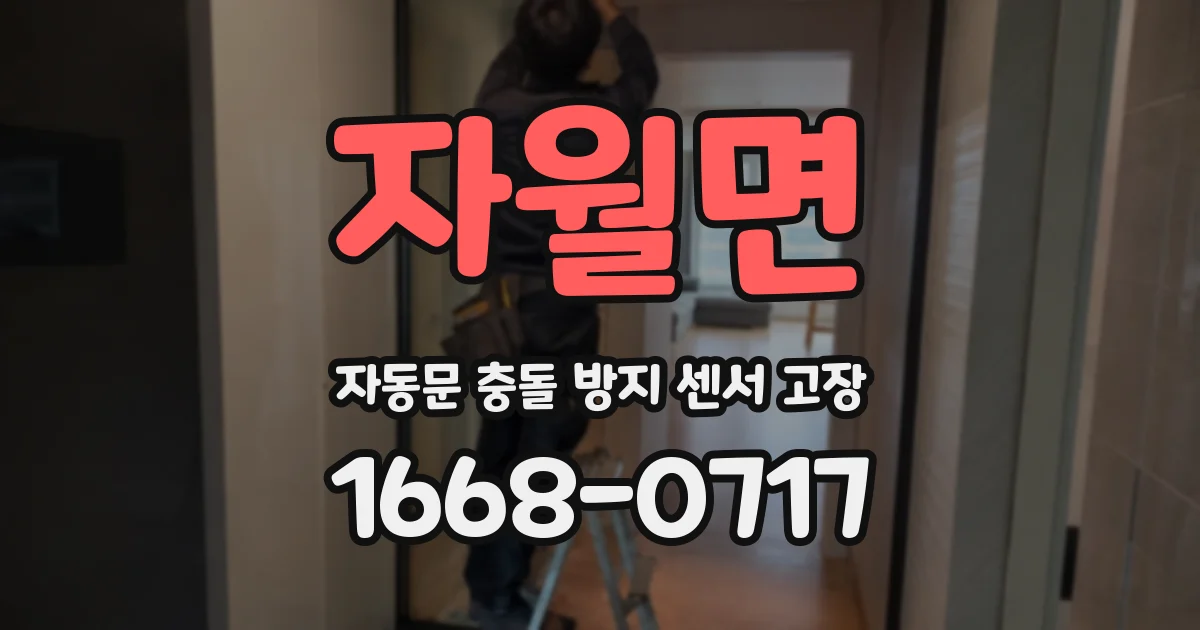 자월면 자동문 충돌 방지 센서 고장