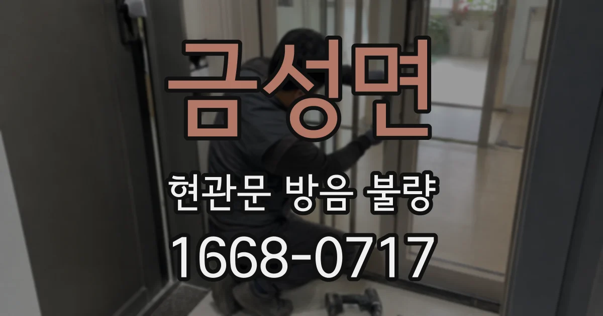 금성면 현관문 방음 불량