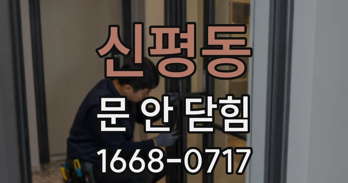 신평동 문 안 닫힘
