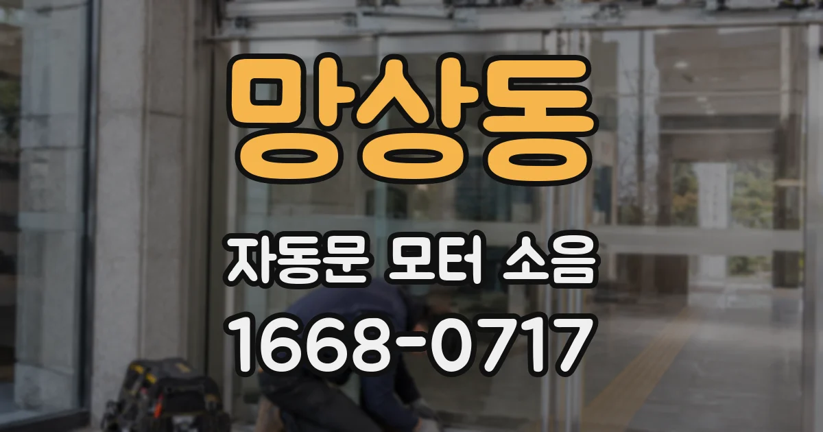 망상동 자동문 모터 소음