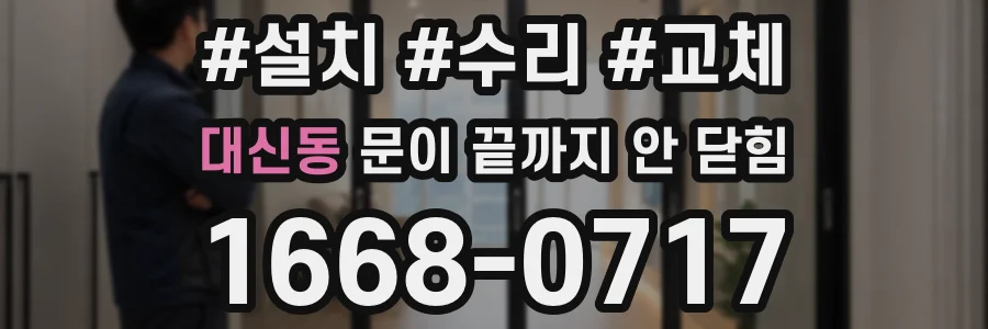 대신동 문이 끝까지 안 닫힘