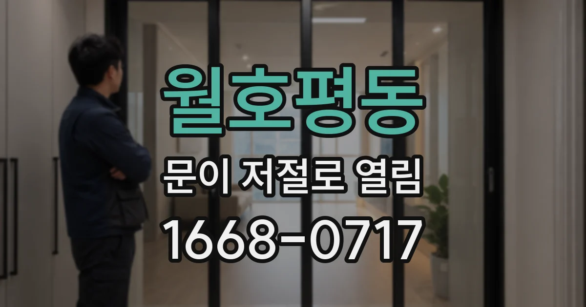 월호평동 문이 저절로 열림
