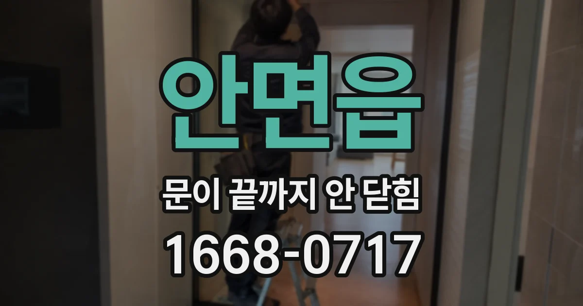 안면읍 문이 끝까지 안 닫힘
