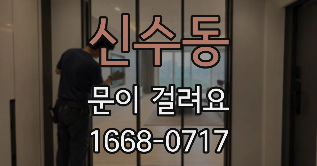 신수동 문이 걸려요