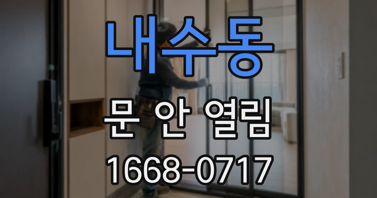 내수동 문 안 열림