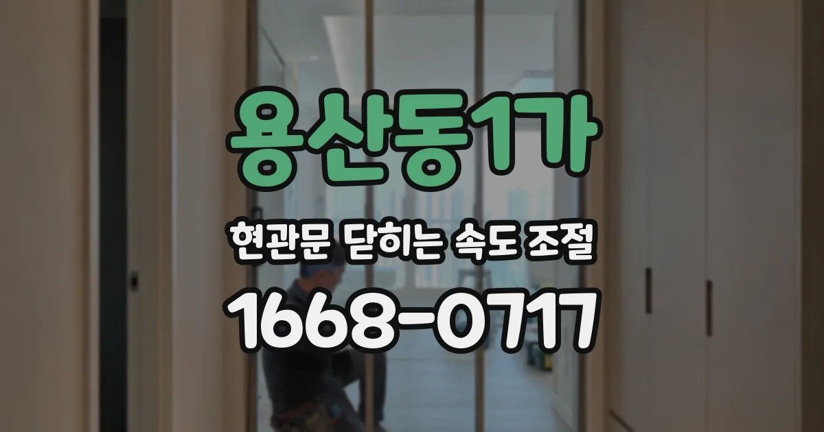 용산동1가 현관문 닫히는 속도 조절