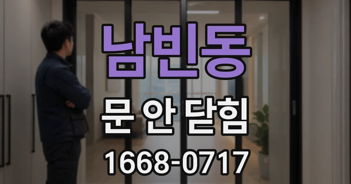 남빈동 문 안 닫힘