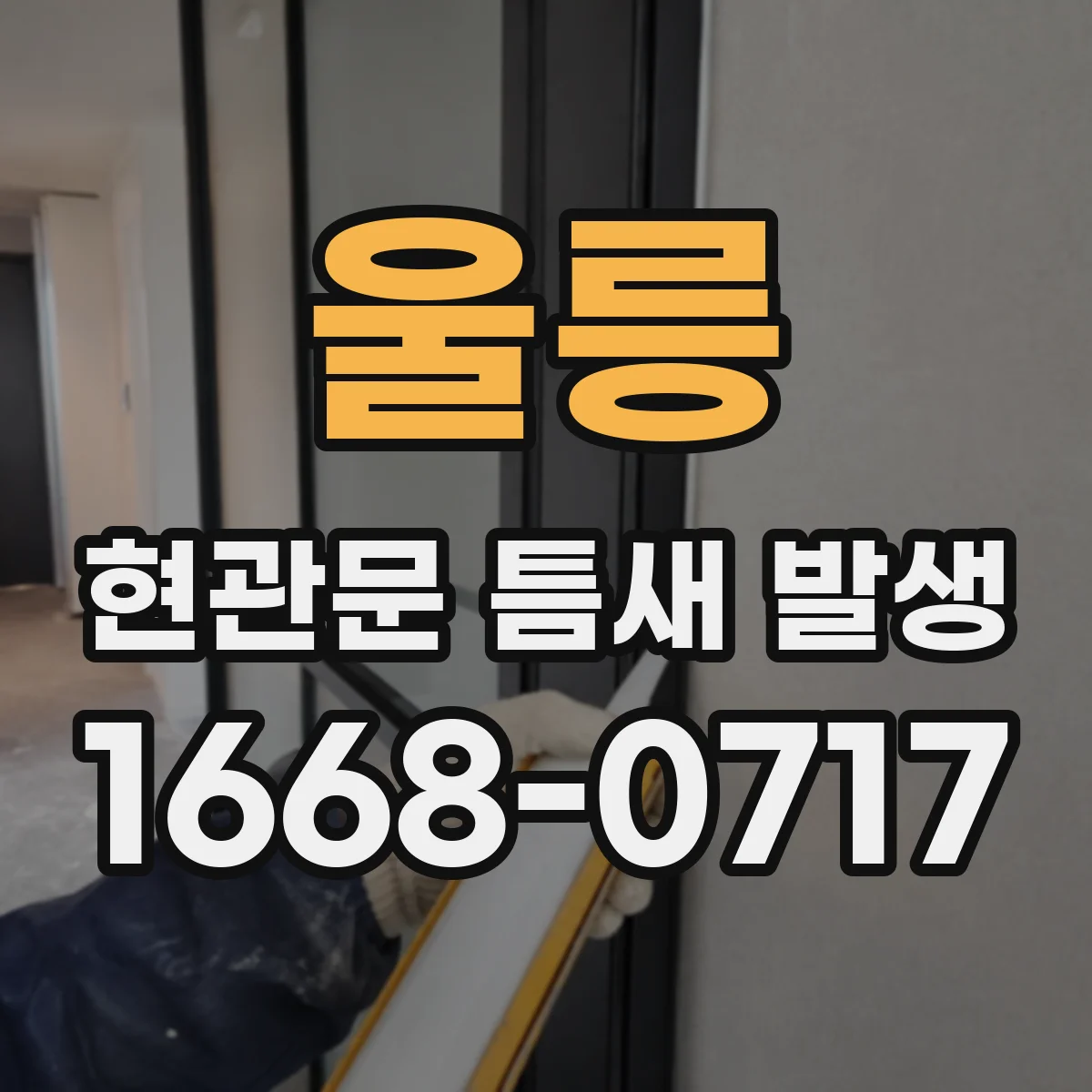 울릉 현관문 틈새 발생