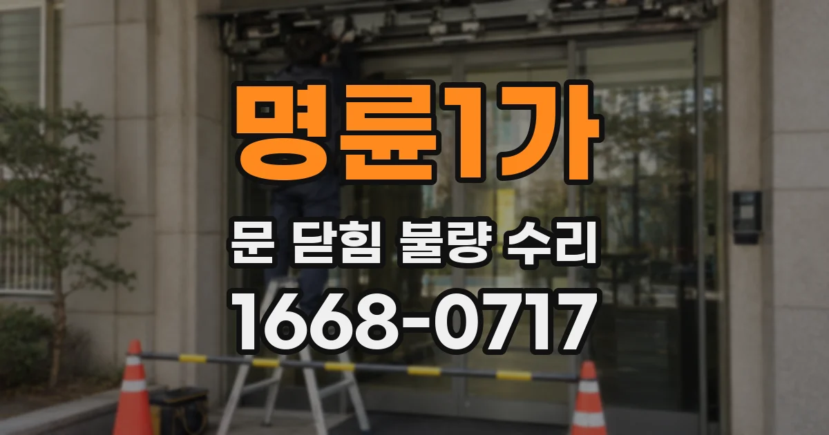 명륜1가 문 닫힘 불량 수리