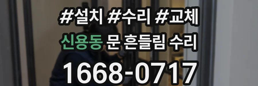 신용동 문 흔들림 수리