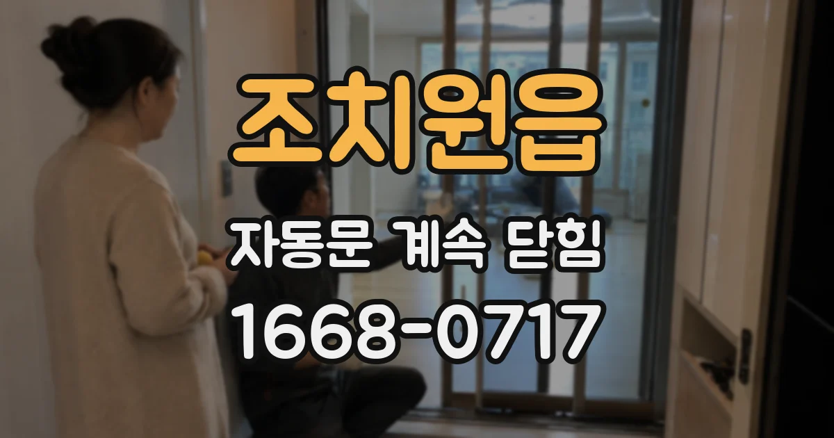 조치원읍 자동문 계속 닫힘
