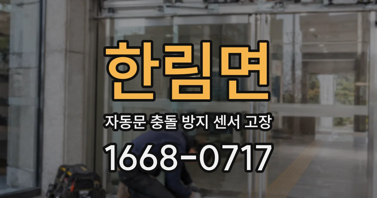 한림면 자동문 충돌 방지 센서 고장