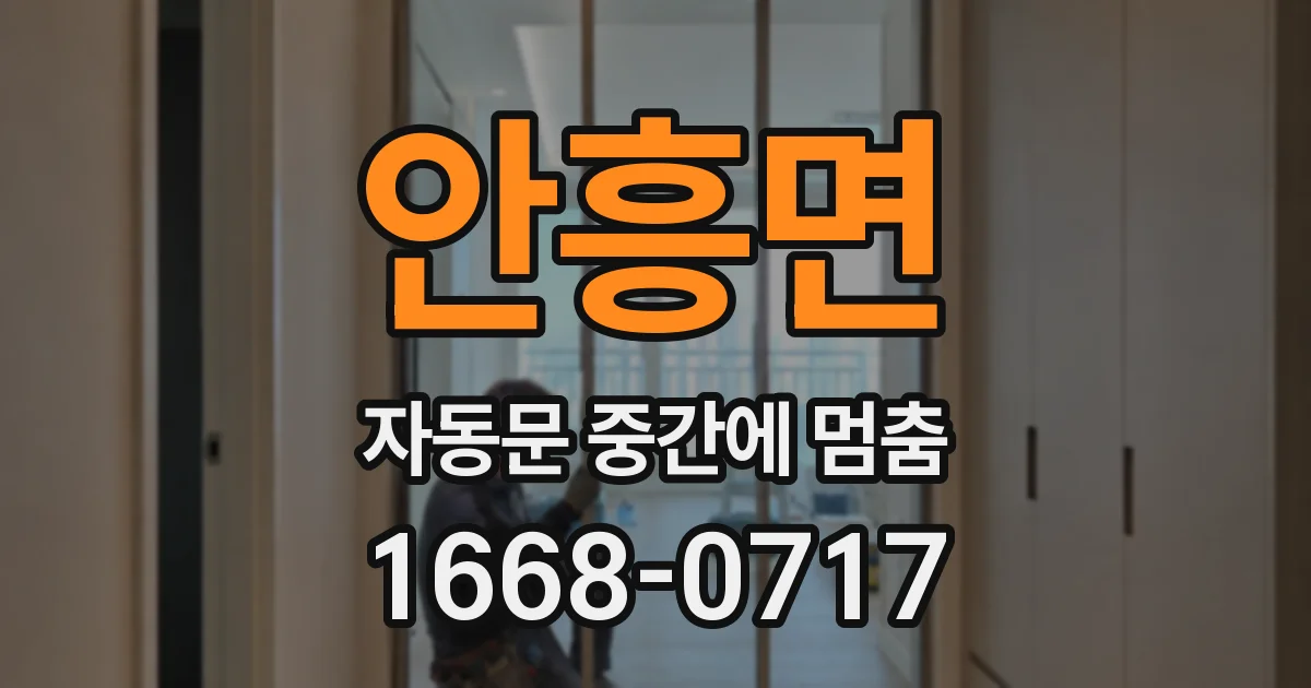 안흥면 자동문 중간에 멈춤