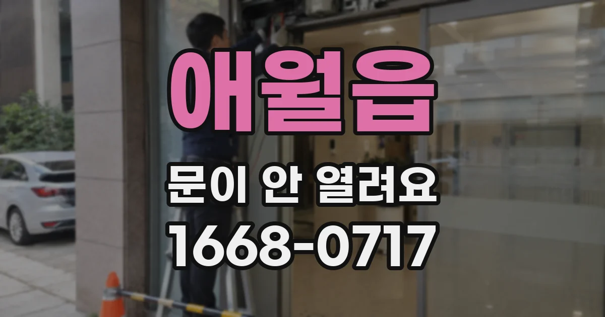 애월읍 문이 안 열려요