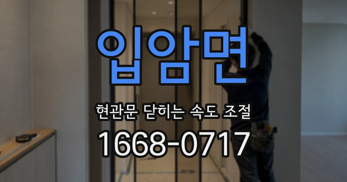 입암면 현관문 닫히는 속도 조절