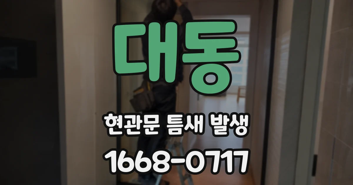 대동 현관문 틈새 발생