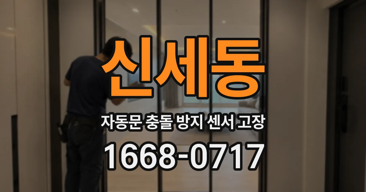 신세동 자동문 충돌 방지 센서 고장