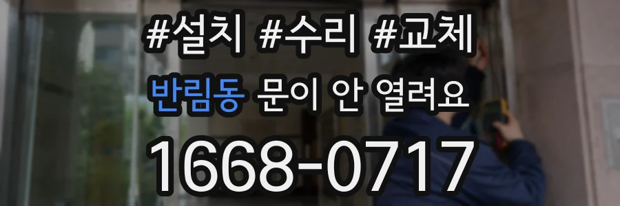 반림동 문이 안 열려요