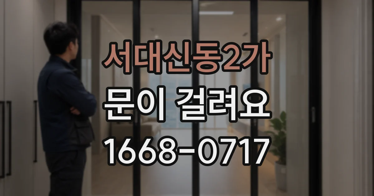 서대신동2가 문이 걸려요