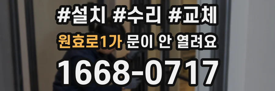 원효로1가 문이 안 열려요