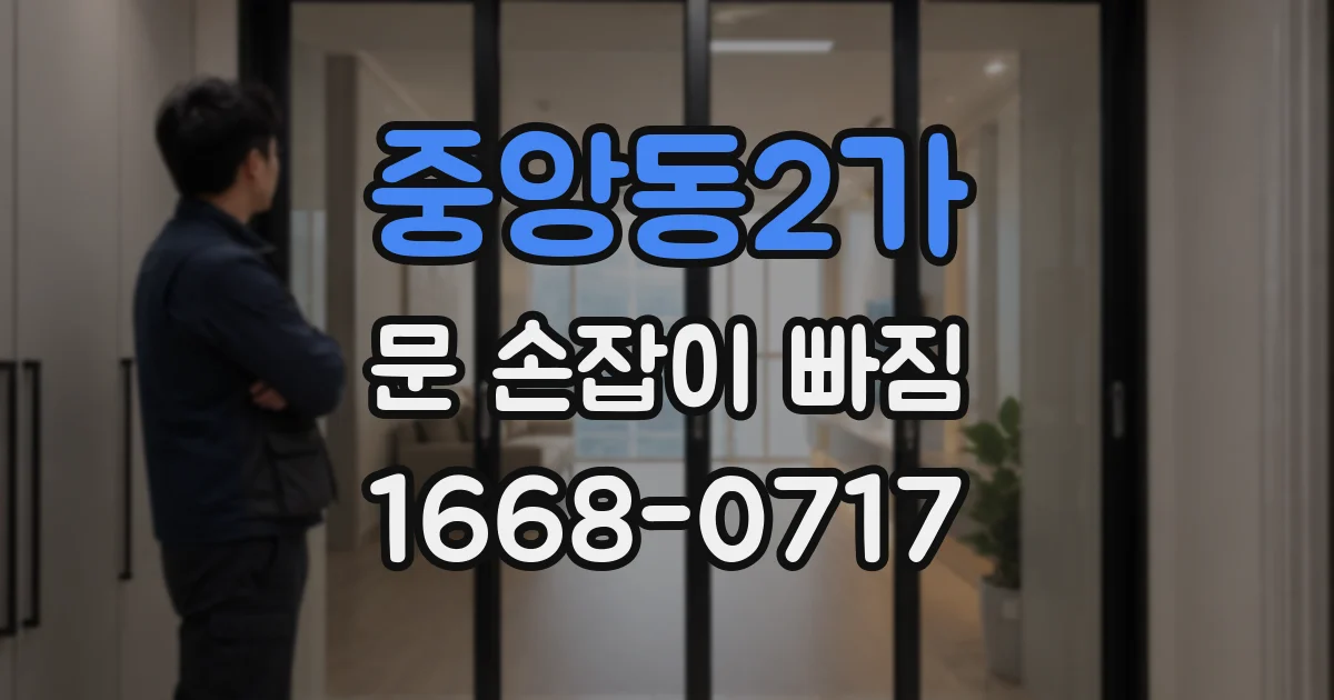중앙동2가 문 손잡이 빠짐