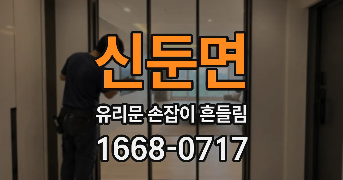 신둔면 유리문 손잡이 흔들림