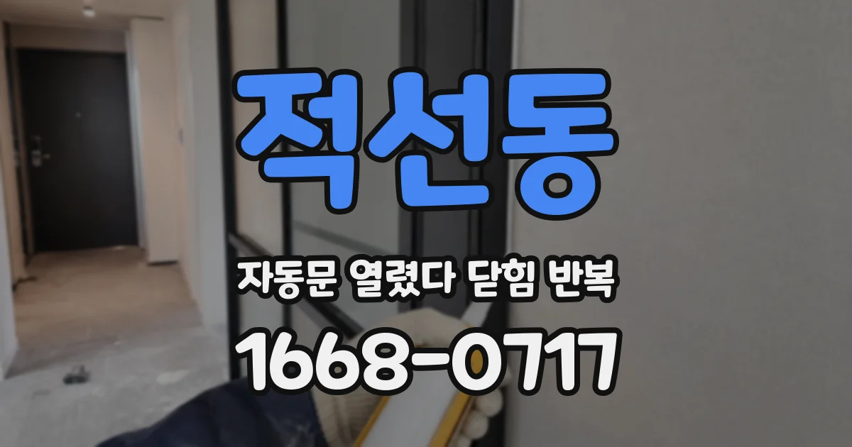 적선동 자동문 열렸다 닫힘 반복