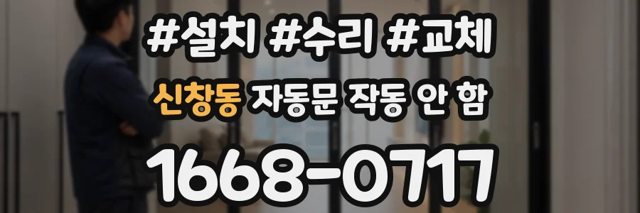 신창동 자동문 작동 안 함