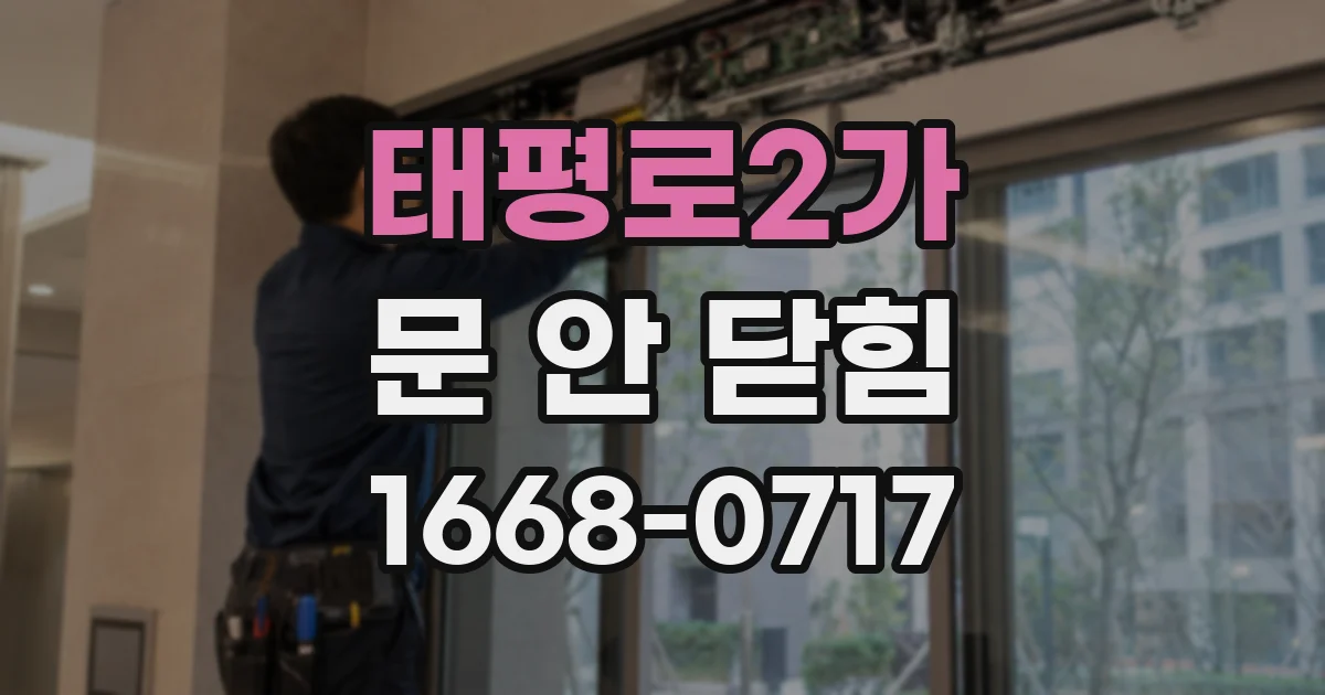 태평로2가 문 안 닫힘