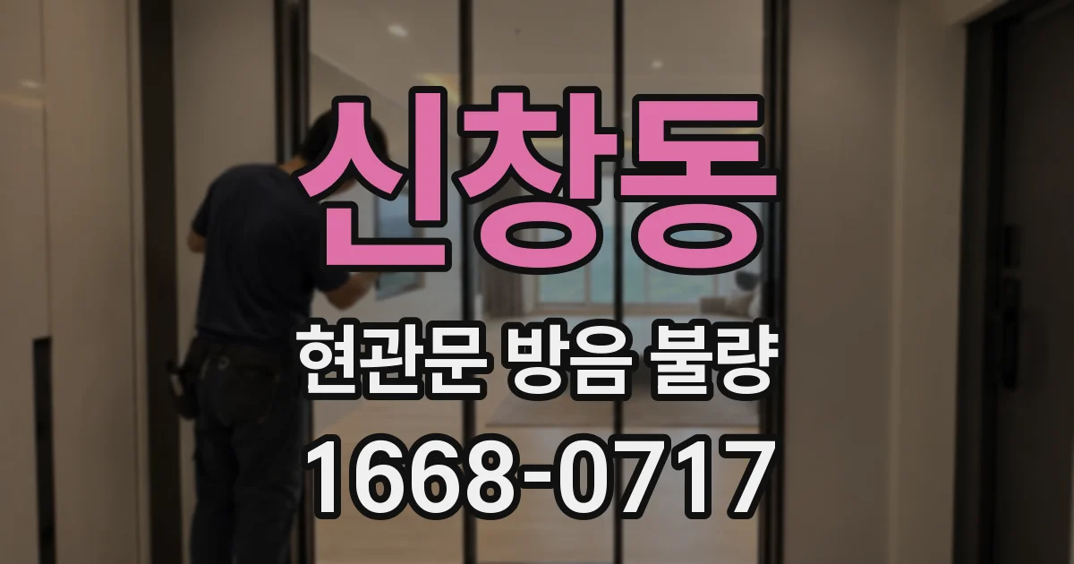 신창동 현관문 방음 불량