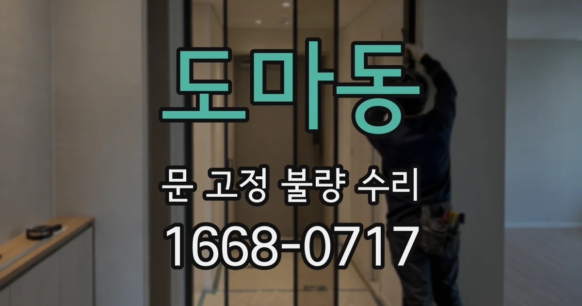 도마동 문 고정 불량 수리