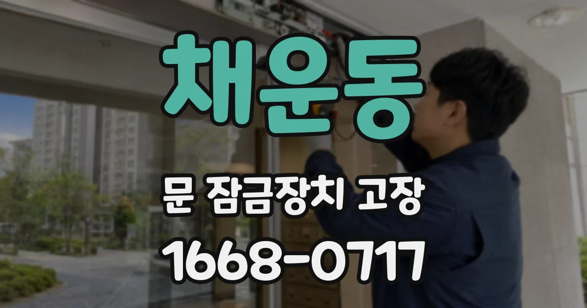 채운동 문 잠금장치 고장