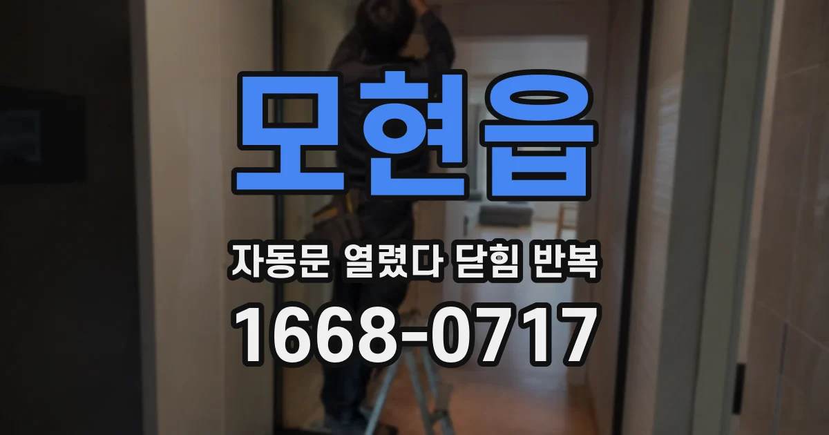 모현읍 자동문 열렸다 닫힘 반복 증상은 문이 열렸다가 바로 다시 닫히거나, 멈춘 뒤 다시 작동하는 식으로 나타납니다.