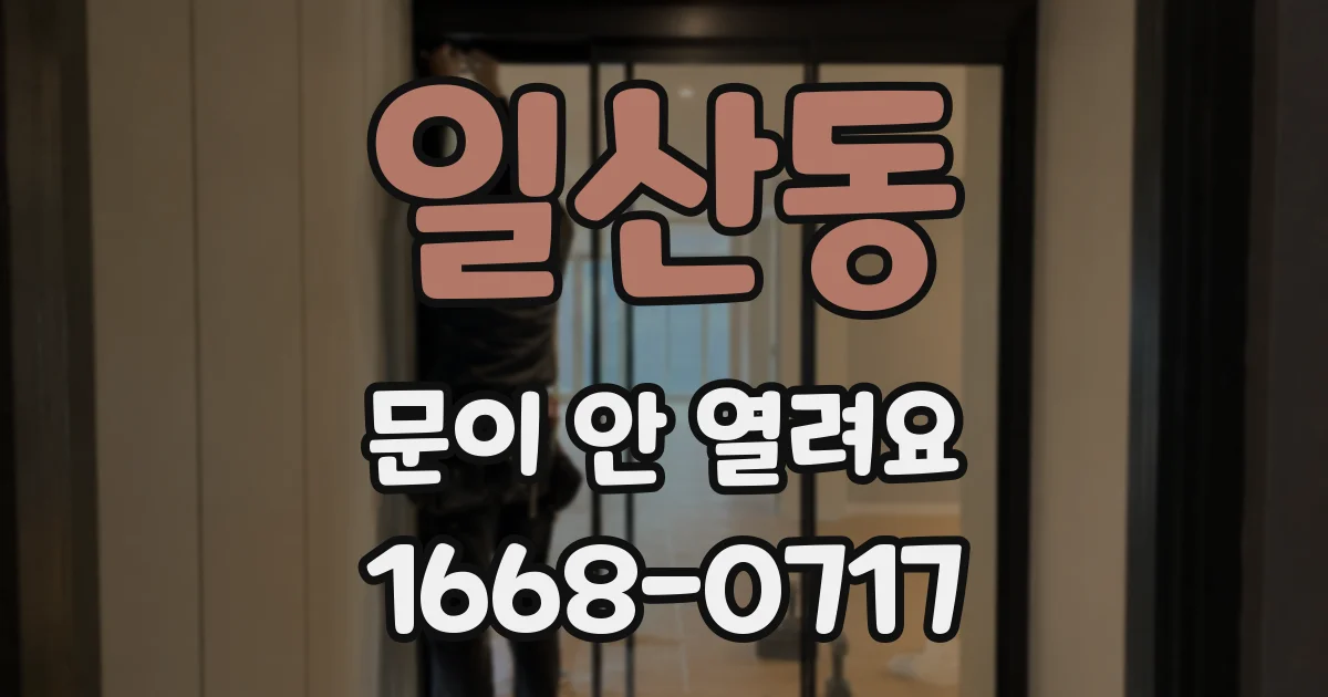 일산동 문이 안 열려요