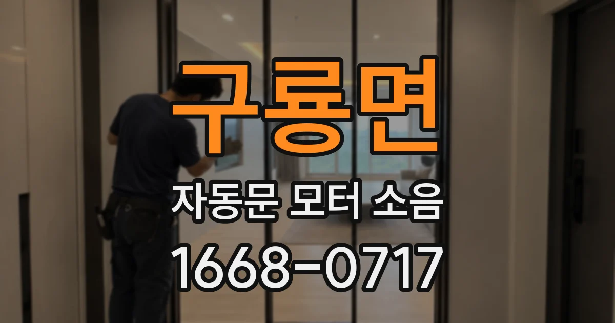 구룡면 자동문 모터 소음