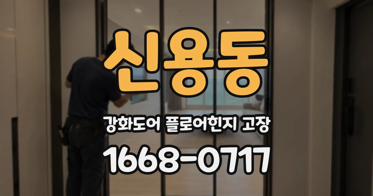 신용동 강화도어 플로어힌지 고장