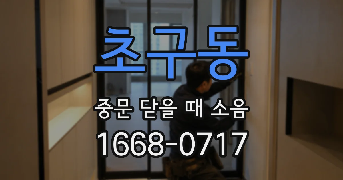 초구동 중문 닫을 때 소음