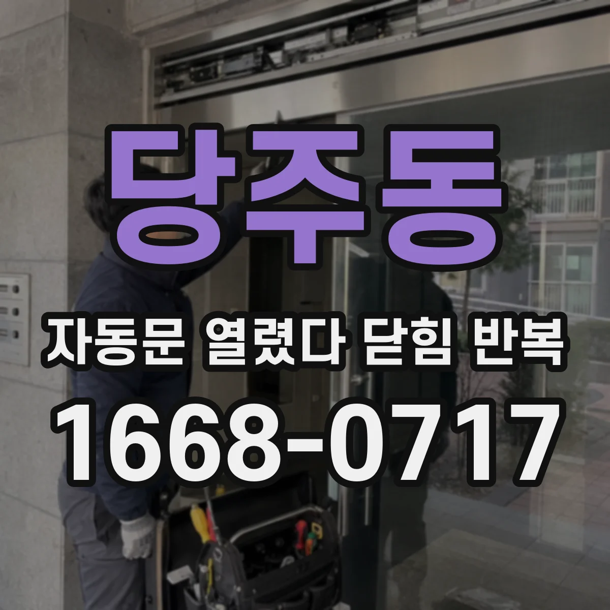 당주동 자동문 열렸다 닫힘 반복