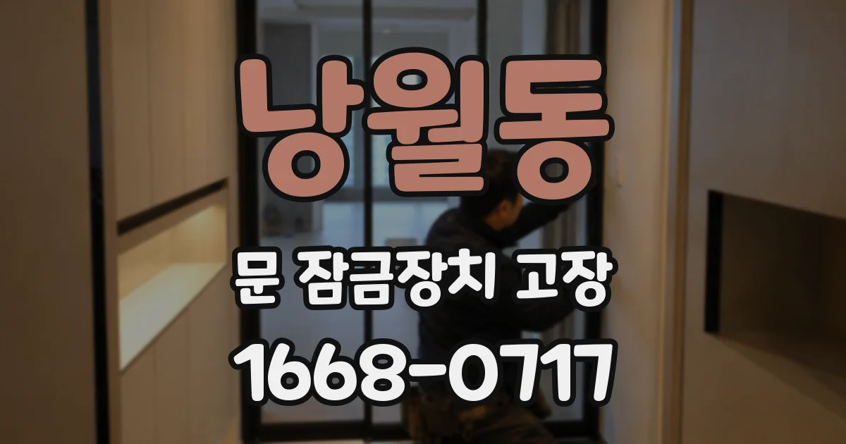 낭월동 문 잠금장치 고장