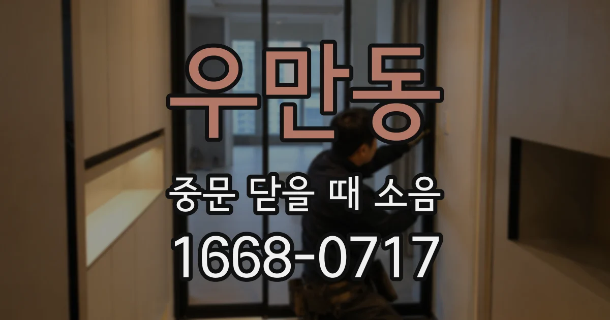 우만동 중문 닫을 때 소음
