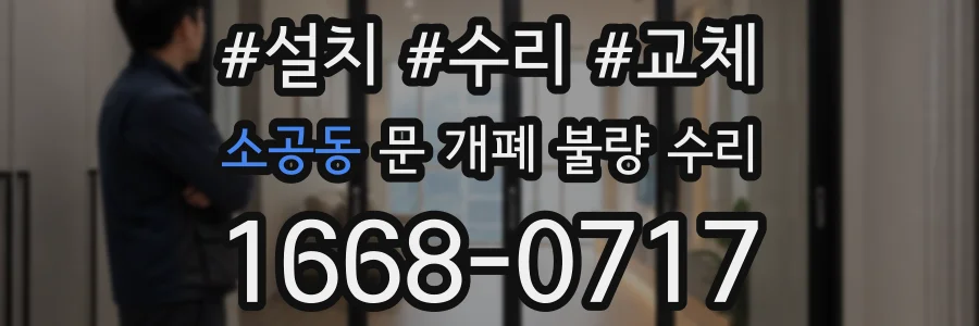 소공동 문 개폐 불량 수리