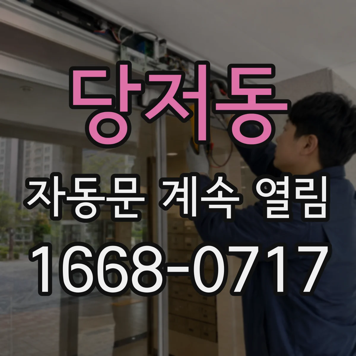 당저동 자동문 계속 열림