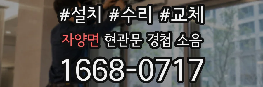 자양면 현관문 경첩 소음