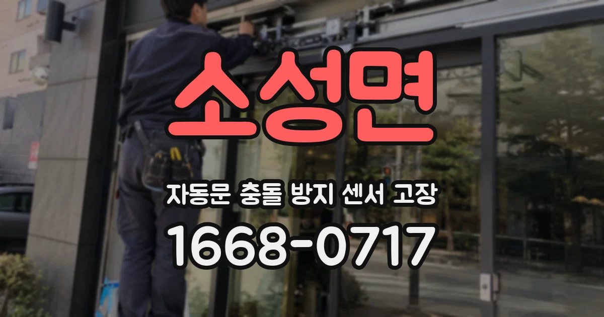 소성면 자동문 충돌 방지 센서 고장