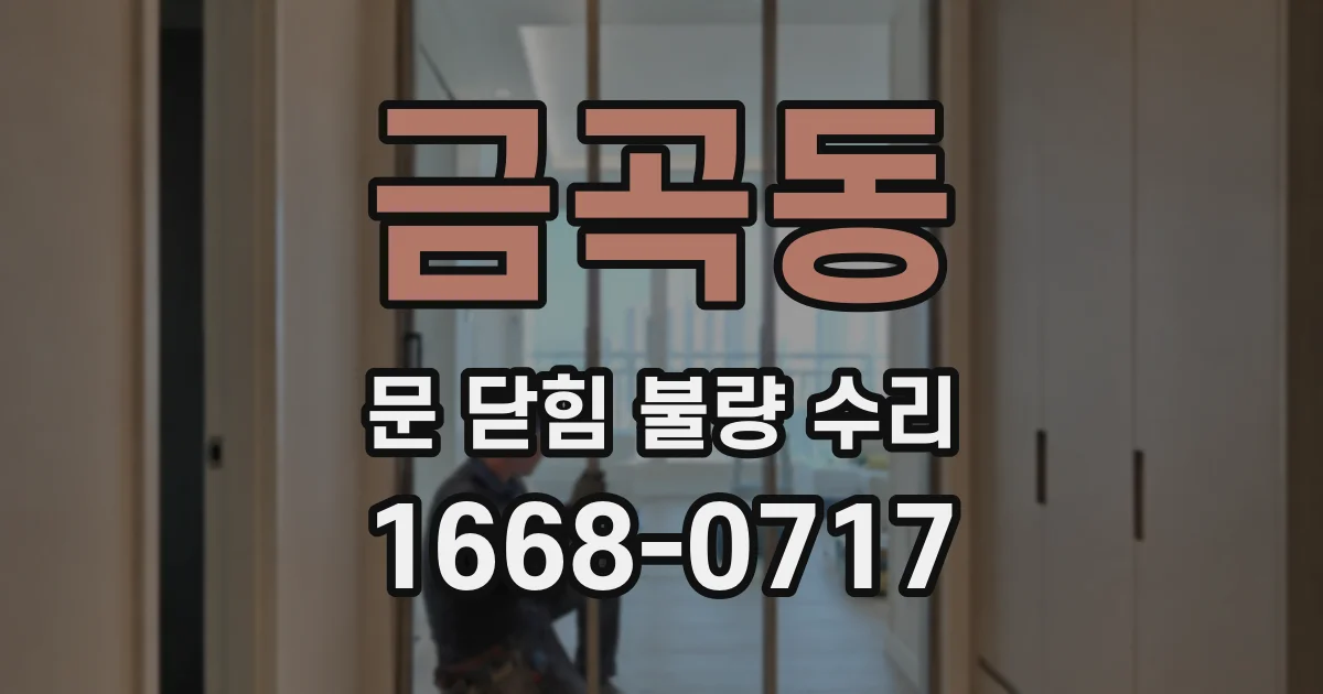 금곡동 문 닫힘 불량 수리
