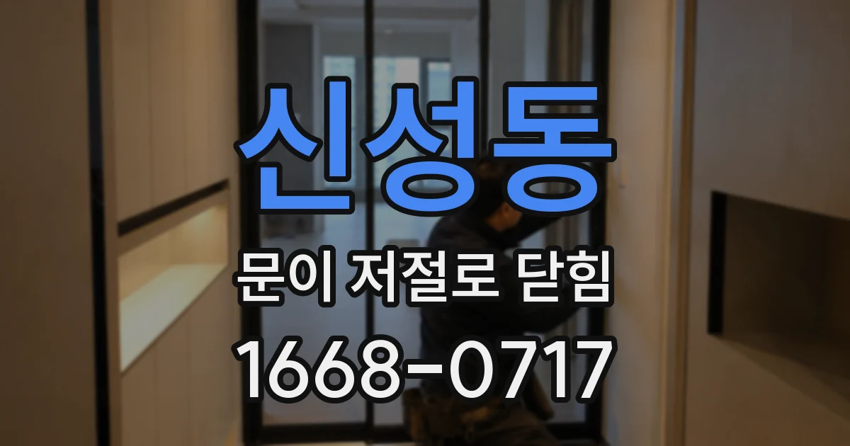 신성동 문이 저절로 닫힘