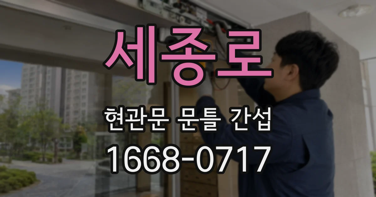 세종로 현관문 문틀 간섭