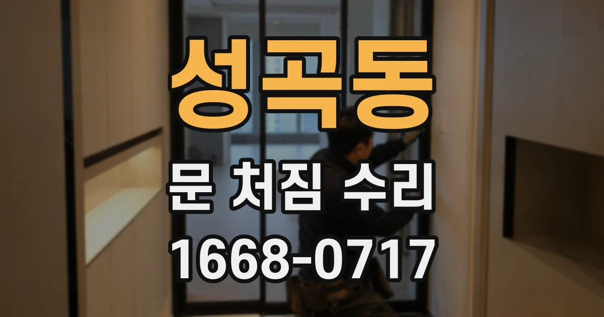 성곡동 문 처짐 수리